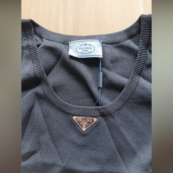 NWT Prada Logo Tank In Black - Picture 8 of 8